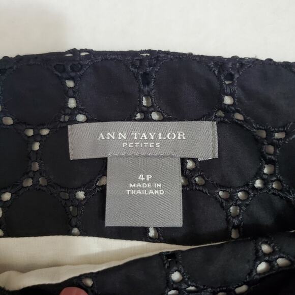 Ann Taylor | Petites | Lasercut Pattern Skater Skirt - Picture 3 of 5